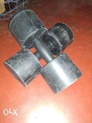 Two Black Fixed-weight Dumbbell
