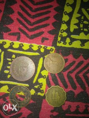 Very old coins.. 1 Anna , One Quater Anna