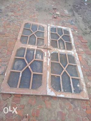 White And Brown Wooden Doors