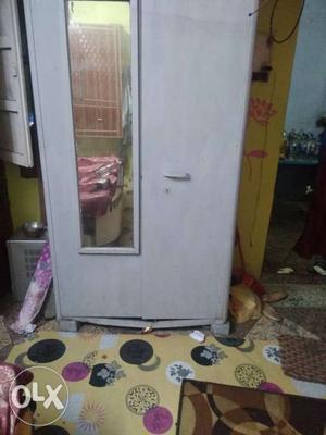 White matal almirah