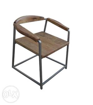Wooden and iron chair