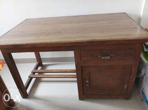 Wooden table with drawer, sunmica top, size