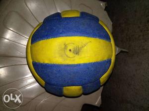 Yellow And Blue Volleyball