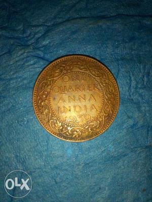  old coin(one quarter anna)