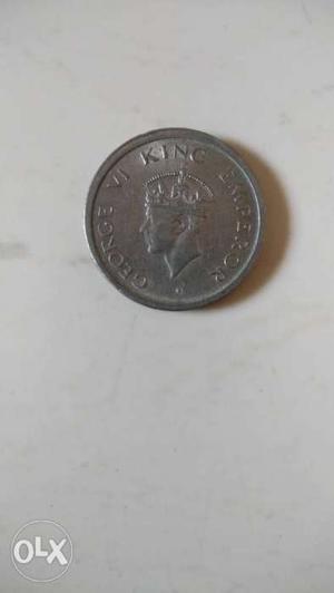 1rs coin year , George 6 king emperor. prime