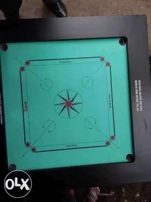 Black And Teal Carrom Board