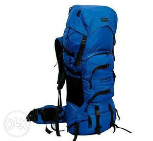 Blue And Black Camping Bag
