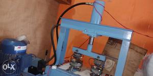 Blue And Gray Hydraulic Press