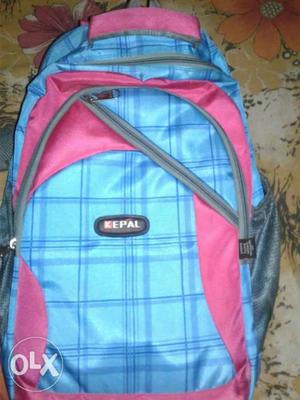 Blue And Pink Kepal Backpack