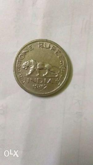 British India one Rupee coin . George6
