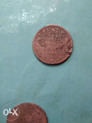 Bronze colour coin 1 pis