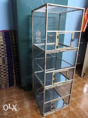 Gray 4-layer Pet Cage