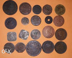 Indian princely state coins 20 coins in only