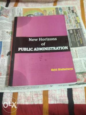 New Horizons Of Public Administration Book