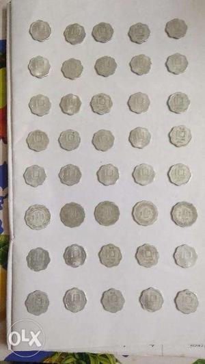 Old 10 paise Aluminium coins from Republic of India