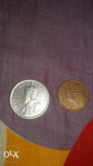 One rupee silver coin is  & one rupee copper is 