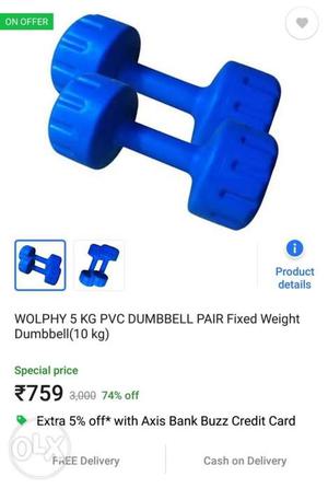 Pair Of Blue Fixed-weight Dumbbells Screenshot