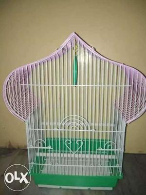 Royal Bird Cage pink And White Colour
