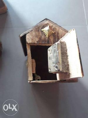 White And Brown Wooden Bird House