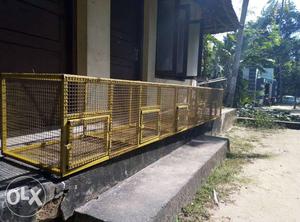 Yellow Wooden Pet Cage