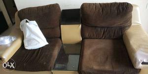 5 seater sofa with 2 side tables. Can be easily