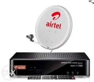 Airtel HD Set Top Dish Box and Remote with