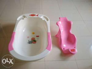 Baby bath tub + bath chair - , baby Walker