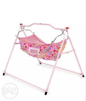 Baby's Pink And White Swing Craddle