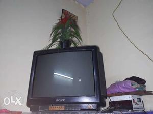 Black And Gray CRT TV