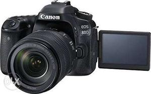 Black Canon EOS 80D Camera