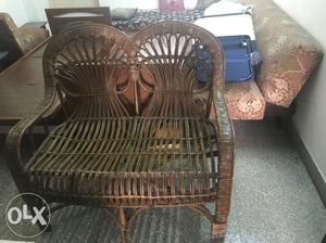 Brown Armchair of cane