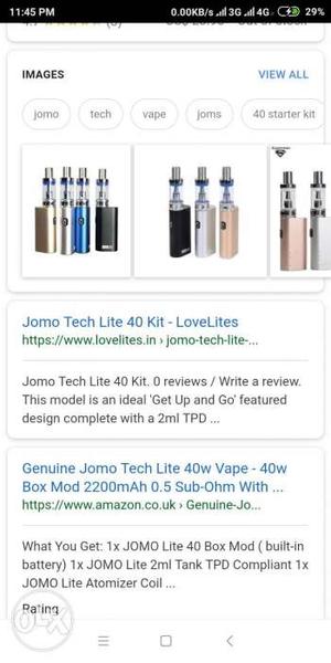 Brown Jomo Tech Lite 40 Kit Screenshot