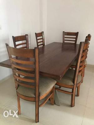 Dining table with chair 6 seater