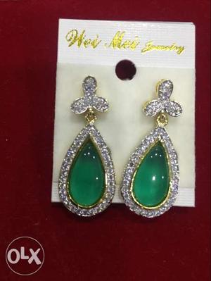 Emerald earrings.