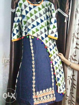 Fabric：cotton printed double attached kurti