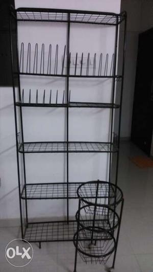 Good condition utensil stand and round stand