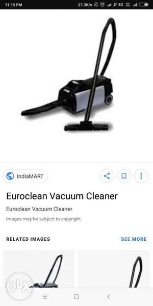 Gray And Black Euroclean Vacuum Cleaner Screenshot
