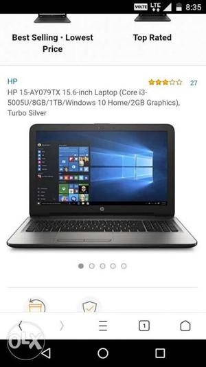 Hp laptop 8gb ram 2gb graphics card with charger