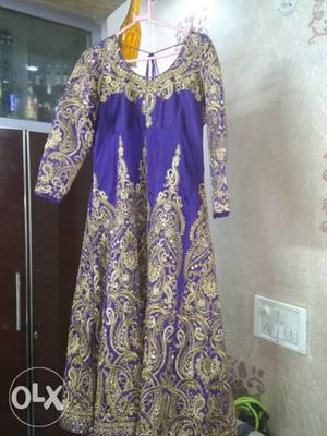 Long dress full embroidery with dupatta and