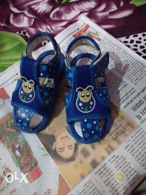 Pair Of Toddler's Blue Sandals