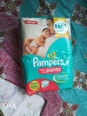 Pampers 60 peices Mrp 680 Size XS