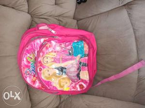 Pink And Yellow Barbie Backpack