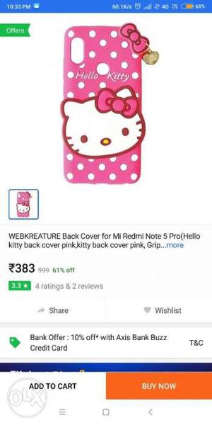 Pink Hello Kitty-printer Smartphone Case Screenshot