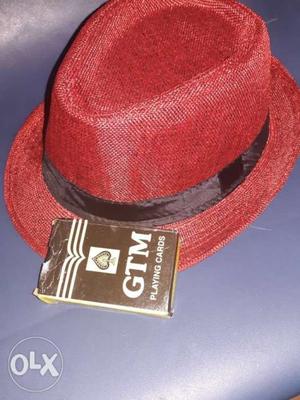 Red Hat And Playing Cards Brand New never used
