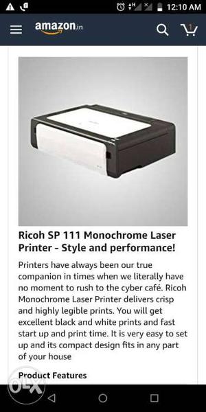 Ricoh sp 111 Printer perfect condition