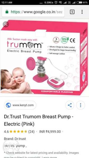 Unused Truemom electric brestpump. Free bm