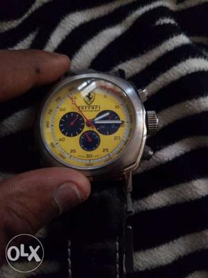 Used Ferrari sports chrono watch in immaculate