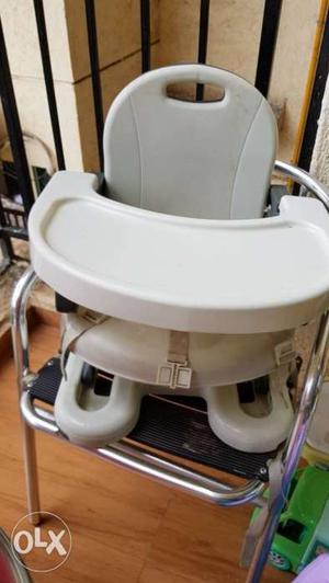 White And Gray High Chair