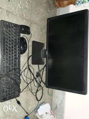 Dell monitor with 2 mouse and 1 keyboard