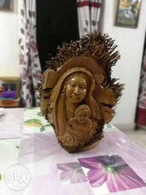 Hand crafted bamboo root sculpture of Mother